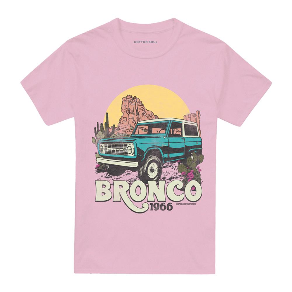Pink - Front - Ford Unisex Adult Bronco Desert Ride T-Shirt