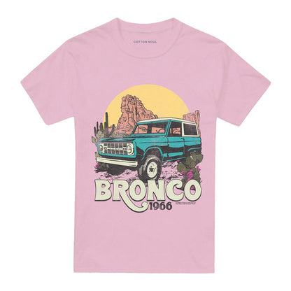 Pink - Front - Ford Unisex Adult Bronco Desert Ride T-Shirt