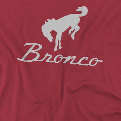 Cardinal - Side - Ford Unisex Adult Bronco Chrome Logo T-Shirt