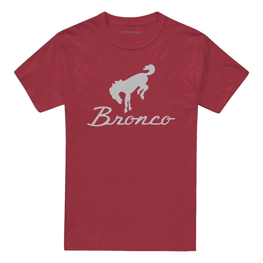 Cardinal - Front - Ford Unisex Adult Bronco Chrome Logo T-Shirt