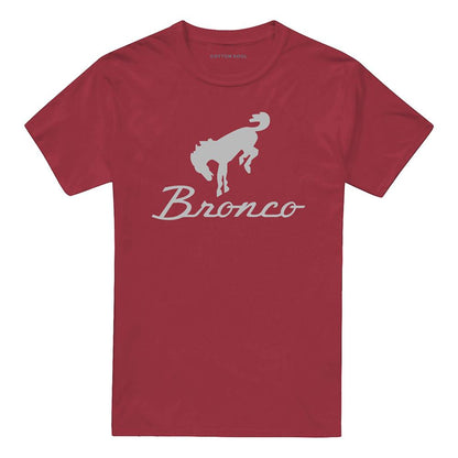 Cardinal - Front - Ford Unisex Adult Bronco Chrome Logo T-Shirt
