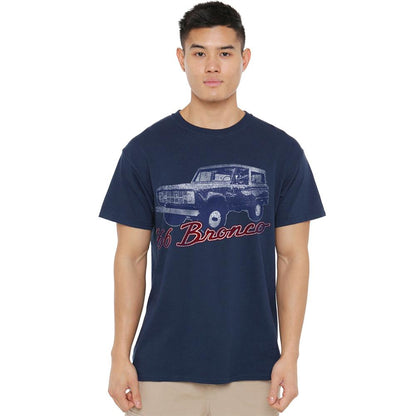 Navy - Back - Ford Unisex Adult Bronco 66 Classic T-Shirt