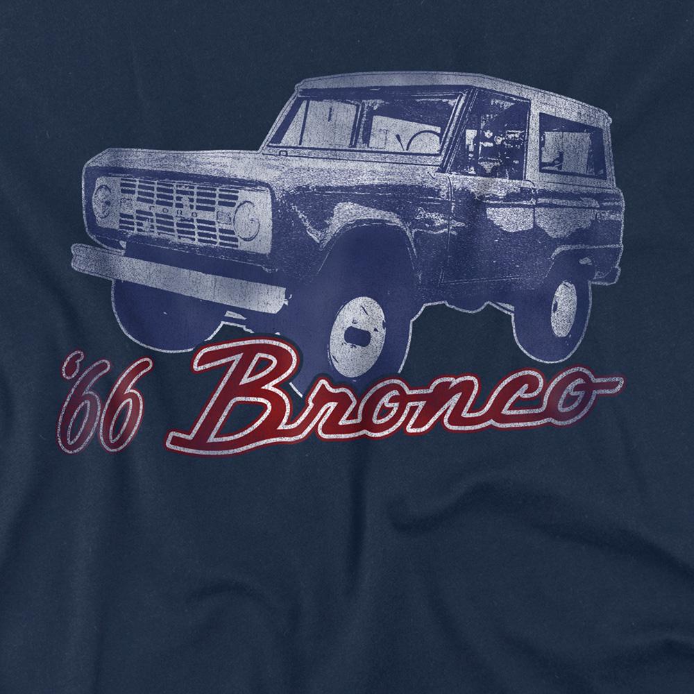 Navy - Side - Ford Unisex Adult Bronco 66 Classic T-Shirt
