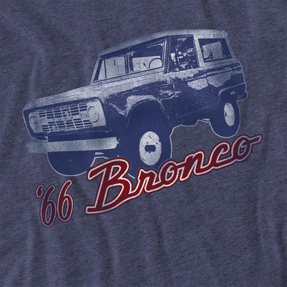 Navy - Side - Ford Unisex Adult Bronco 66 Classic T-Shirt
