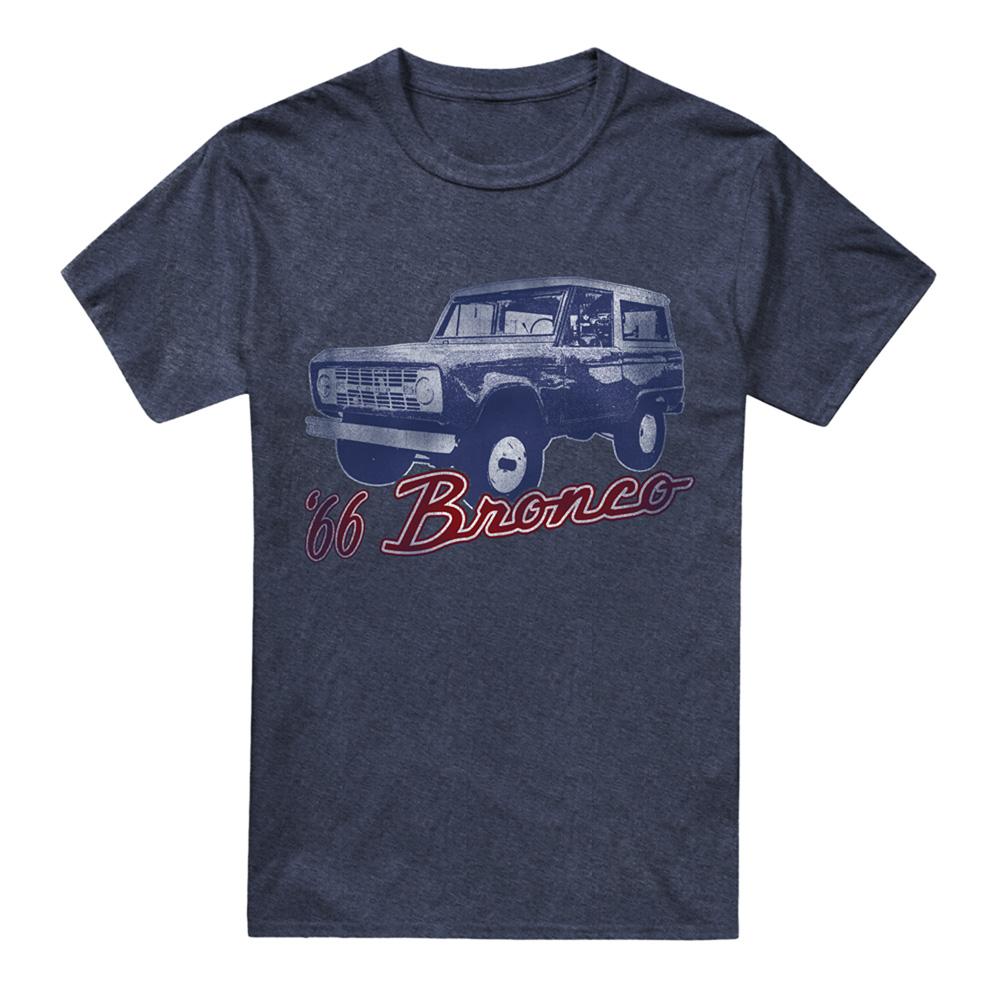 Navy - Front - Ford Unisex Adult Bronco 66 Classic T-Shirt