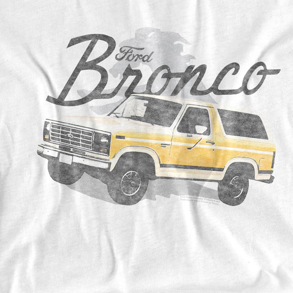White - Side - Ford Unisex Adult Bronco T-Shirt