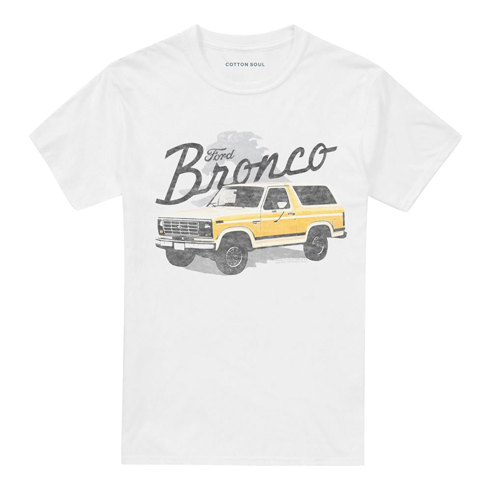 White - Front - Ford Unisex Adult Bronco T-Shirt