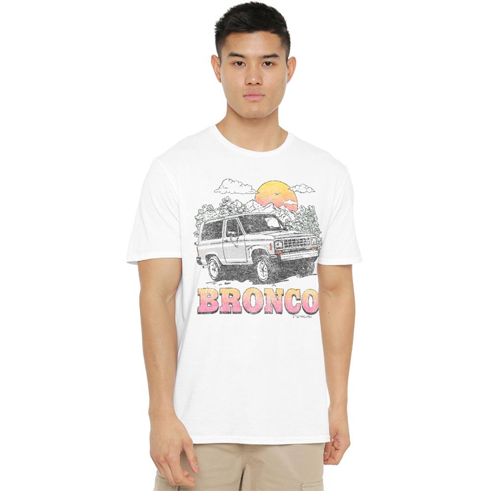 White - Back - Ford Unisex Adult Bronco Sunrise T-Shirt