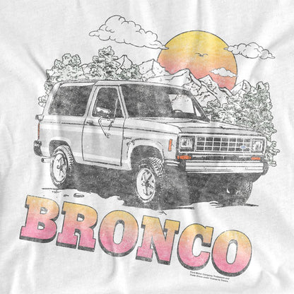 White - Side - Ford Unisex Adult Bronco Sunrise T-Shirt