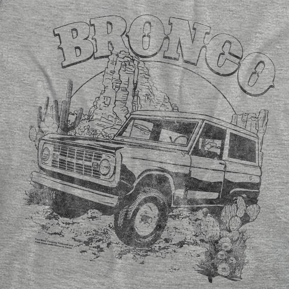 Athletic Heather - Side - Ford Womens-Ladies Bronco Desert T-Shirt