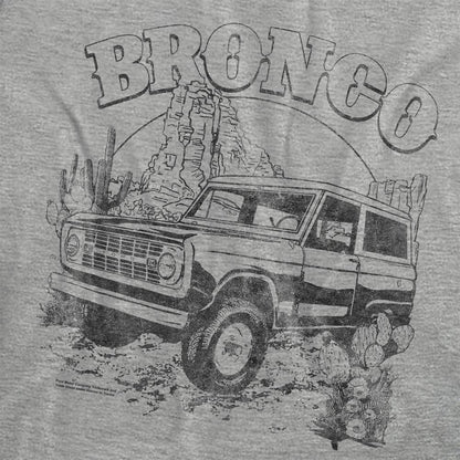 Athletic Heather - Side - Ford Womens-Ladies Bronco Desert T-Shirt