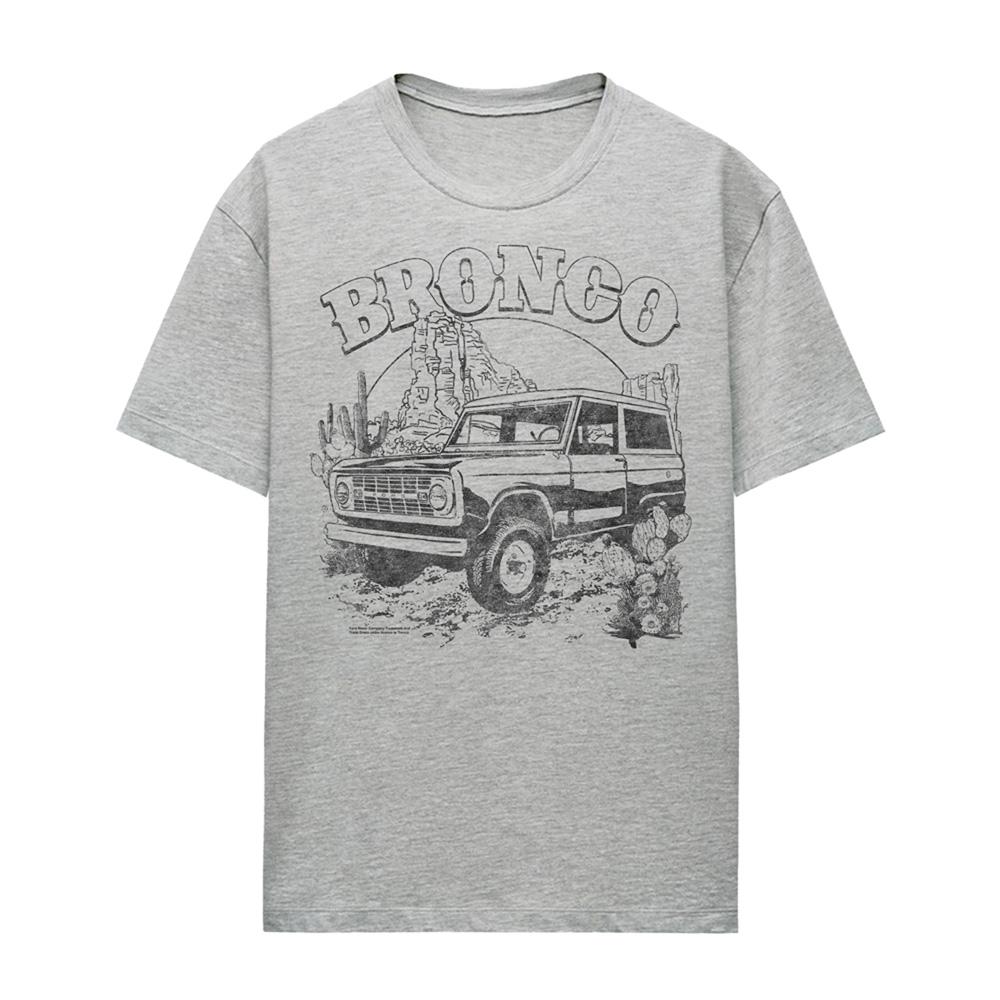 Athletic Heather - Front - Ford Womens-Ladies Bronco Desert T-Shirt