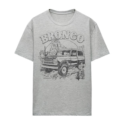 Athletic Heather - Front - Ford Womens-Ladies Bronco Desert T-Shirt