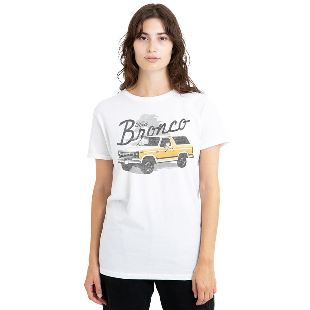 White - Back - Ford Womens-Ladies Bronco T-Shirt