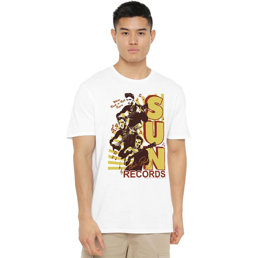 White - Back - Elvis Presley Unisex Adult Tri Print T-Shirt