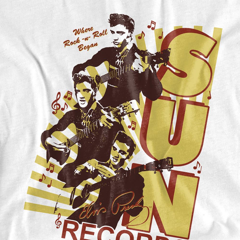 White - Side - Elvis Presley Unisex Adult Tri Print T-Shirt