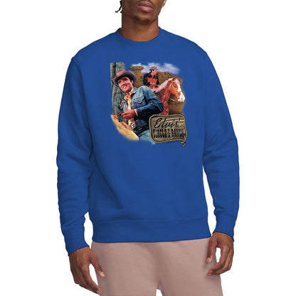Royal Blue - Back - Elvis Presley Unisex Adult Ranch Sweatshirt