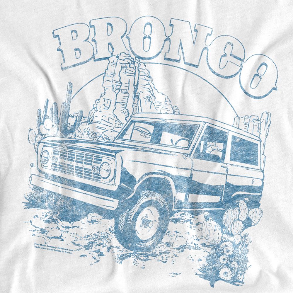 White - Side - Ford Womens-Ladies Bronco Desert T-Shirt