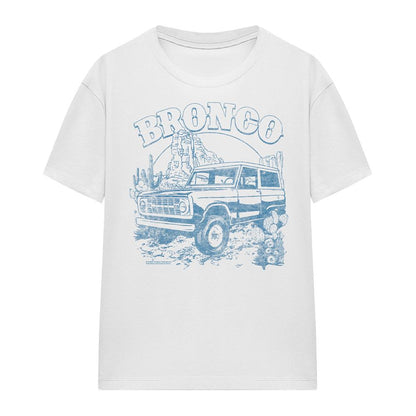 White - Front - Ford Womens-Ladies Bronco Desert T-Shirt