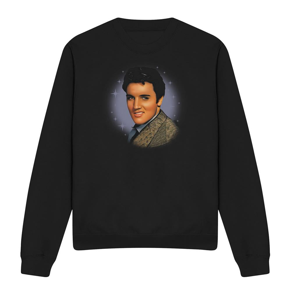 Black - Front - Elvis Presley Unisex Adult Starlite Sweatshirt