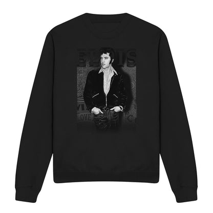 Black - Front - Elvis Presley Unisex Adult Just Cool Sweatshirt