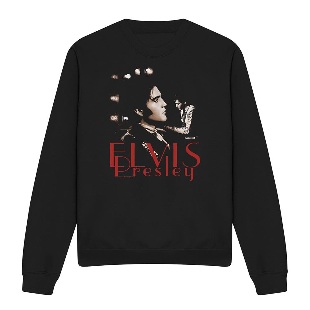 Black - Front - Elvis Presley Unisex Adult Memories Sweatshirt