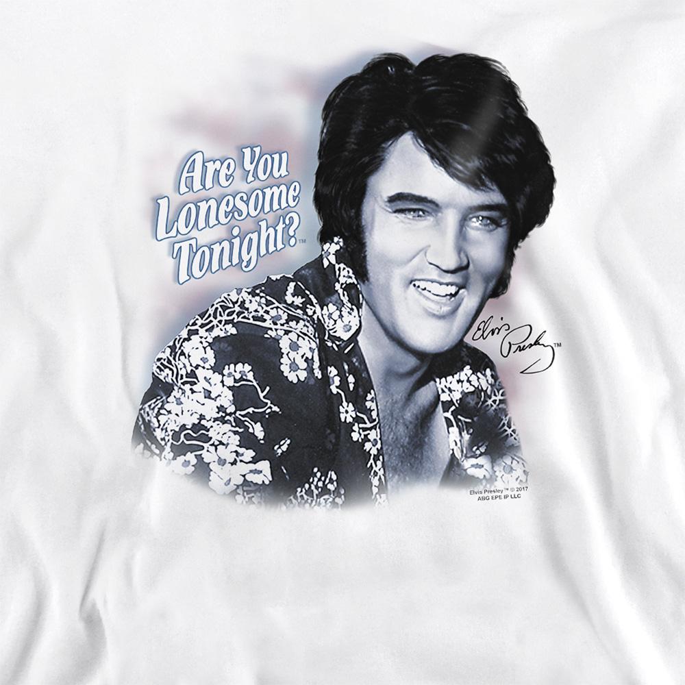 White - Side - Elvis Presley Unisex Adult Lonesome Tonight Sweatshirt