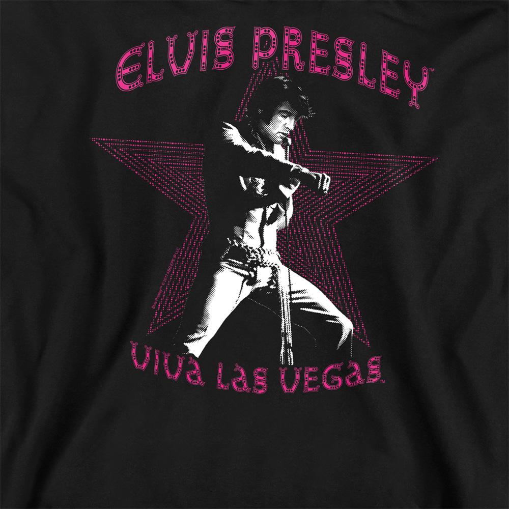 Black - Side - Elvis Presley Unisex Adult Viva Las Vegas Star Sweatshirt