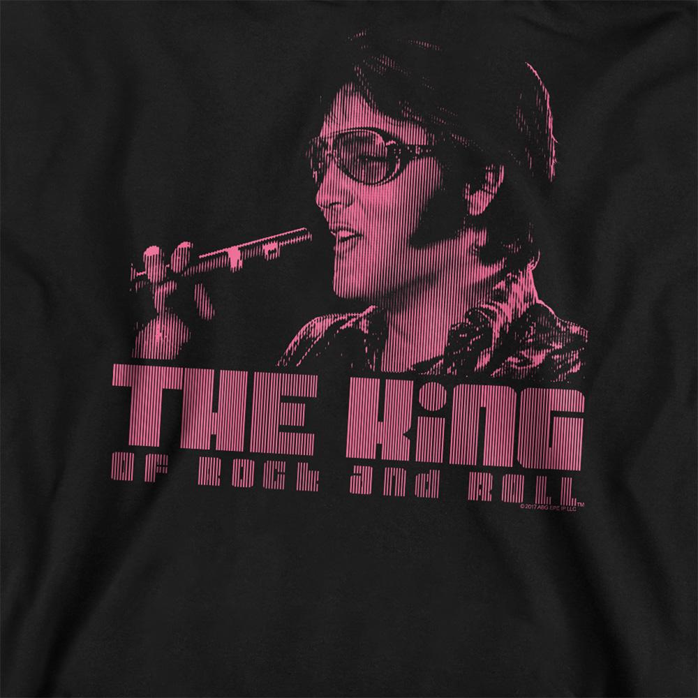 Black - Side - Elvis Presley Unisex Adult The King Sweatshirt