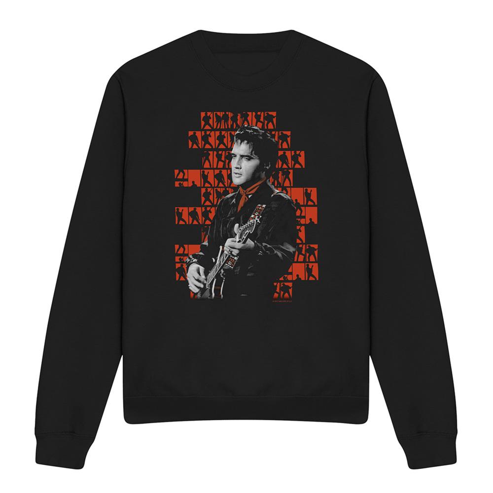 Black - Front - Elvis Presley Unisex Adult 1968 Polycotton Sweatshirt