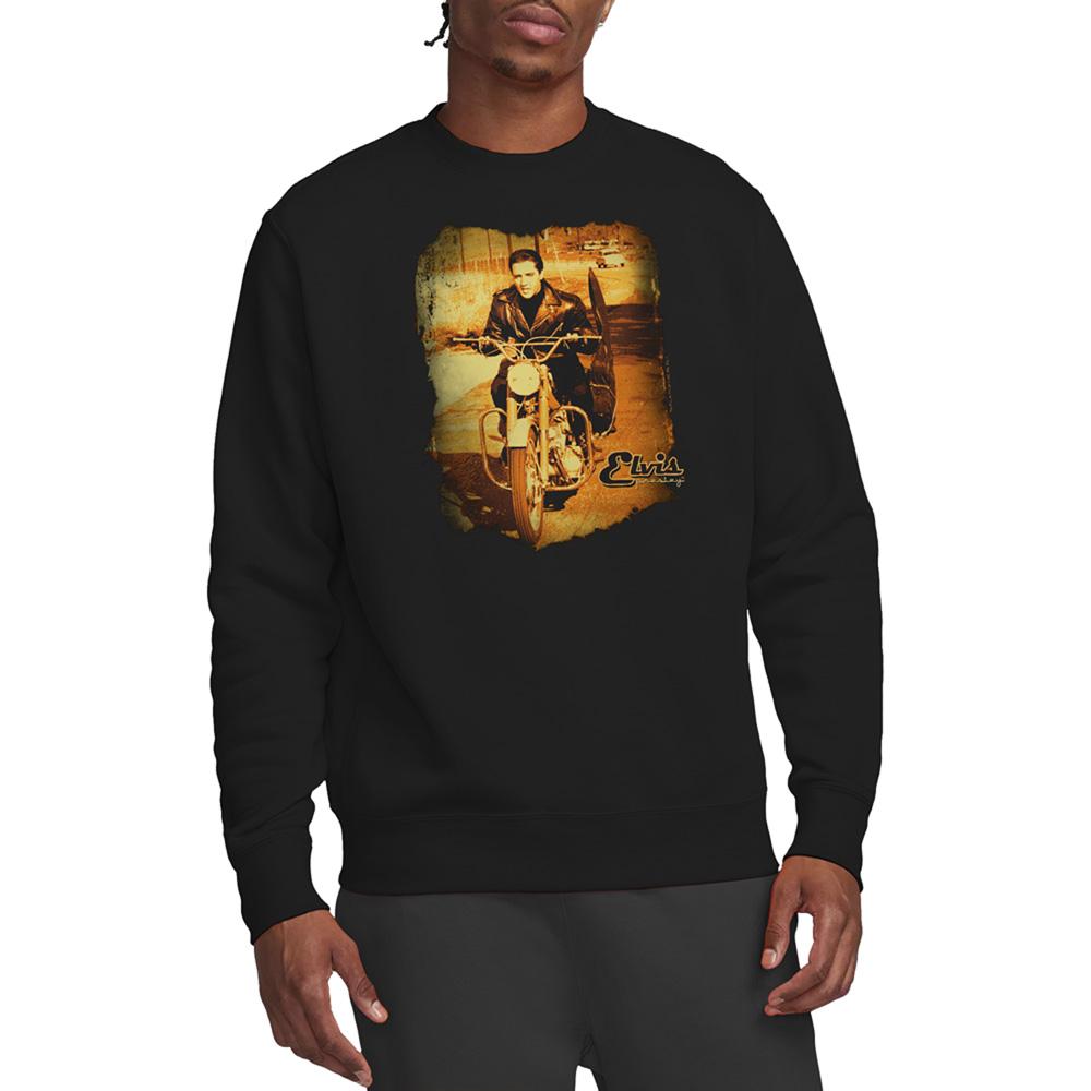 Black - Back - Elvis Presley Unisex Adult Hit The Road Sweatshirt