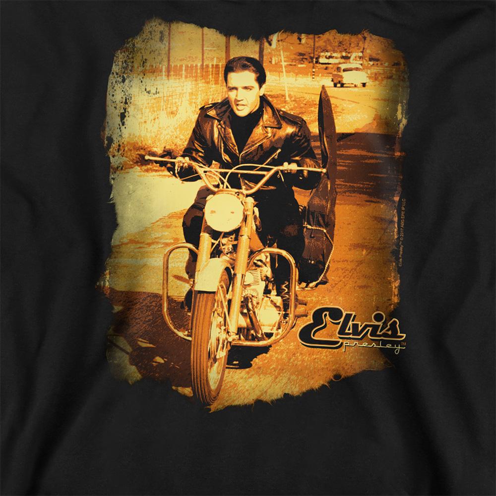 Black - Side - Elvis Presley Unisex Adult Hit The Road Sweatshirt