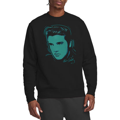 Black - Back - Elvis Presley Unisex Adult Young Dots Sweatshirt