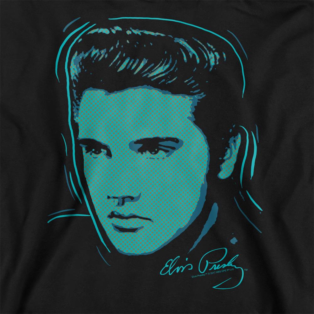 Black - Side - Elvis Presley Unisex Adult Young Dots Sweatshirt