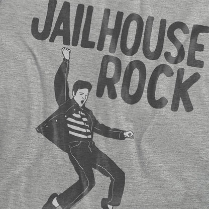 Athletic Heather - Side - Elvis Presley Womens-Ladies Jailhouse Rock T-Shirt