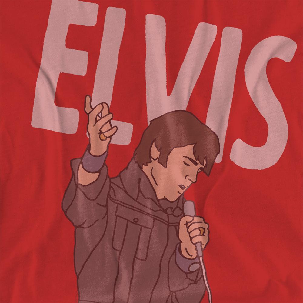 Red - Side - Elvis Presley Womens-Ladies 68 Special T-Shirt