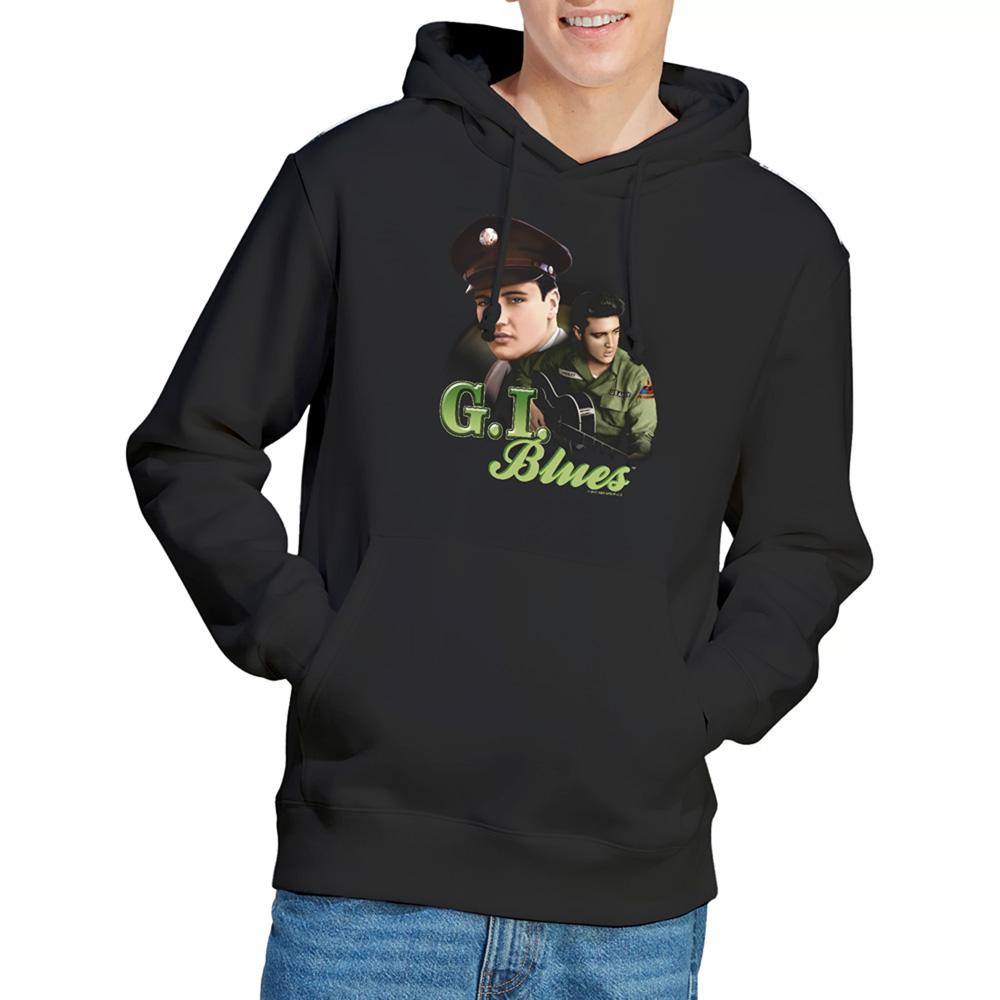 Black - Back - Elvis Presley Unisex Adult G.I. Blues Hoodie