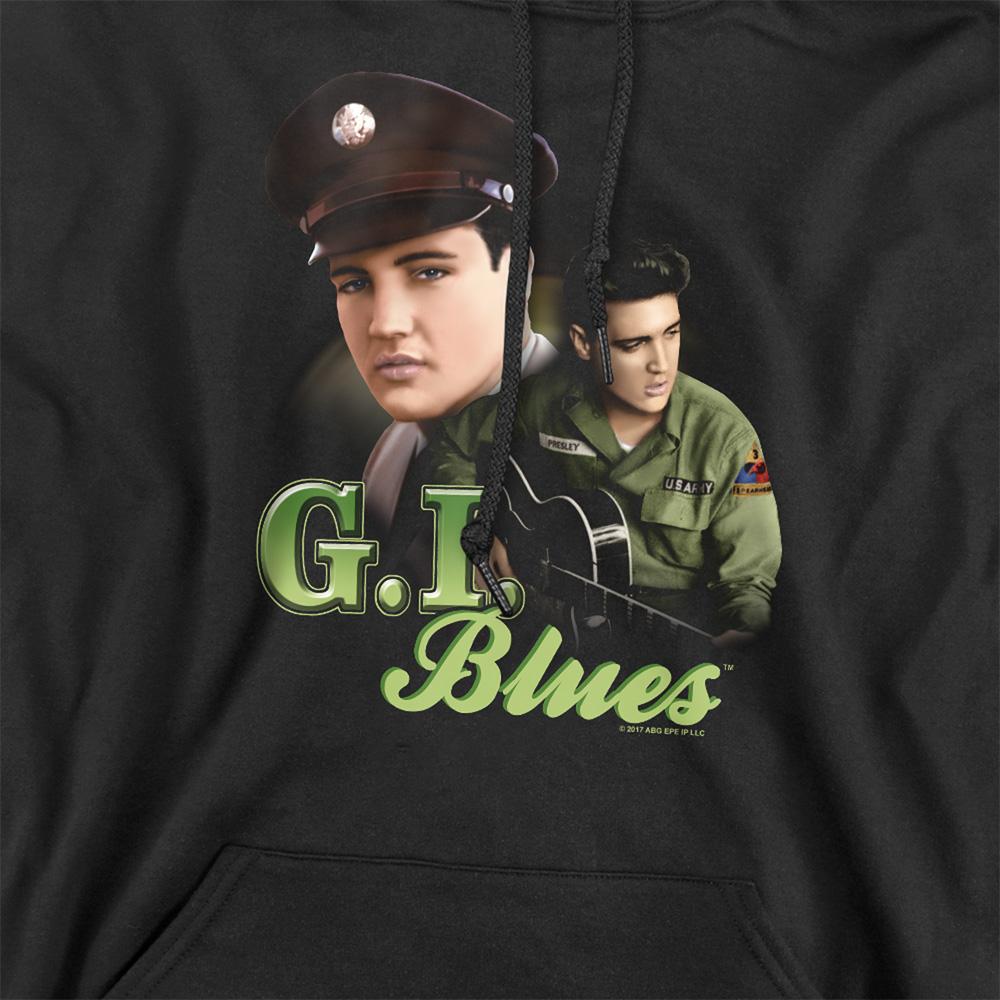 Black - Side - Elvis Presley Unisex Adult G.I. Blues Hoodie