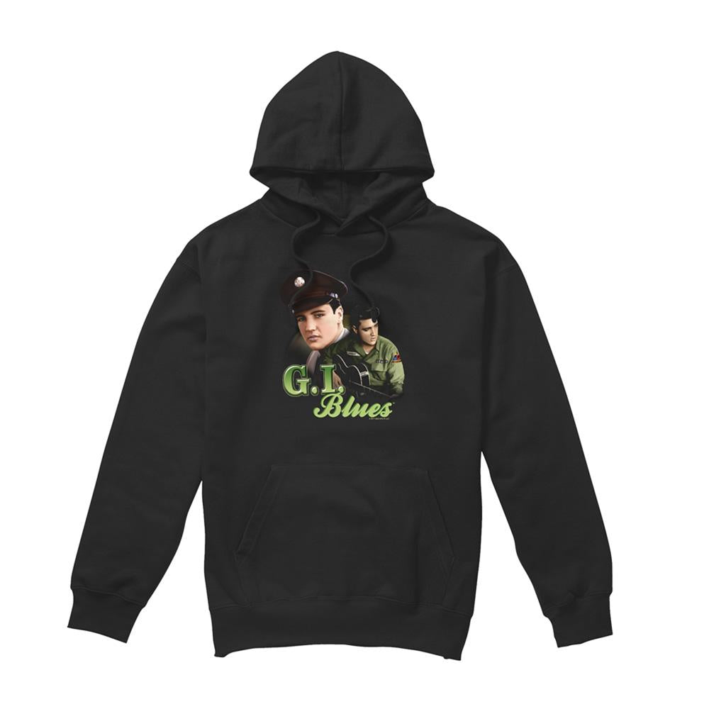 Black - Front - Elvis Presley Unisex Adult G.I. Blues Hoodie