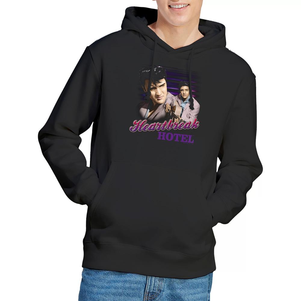 Black - Back - Elvis Presley Unisex Adult Heartbreak Hotel Hoodie