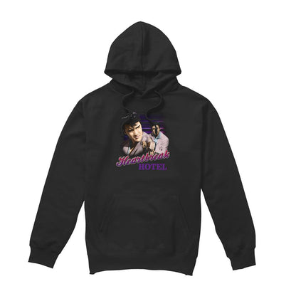 Black - Front - Elvis Presley Unisex Adult Heartbreak Hotel Hoodie