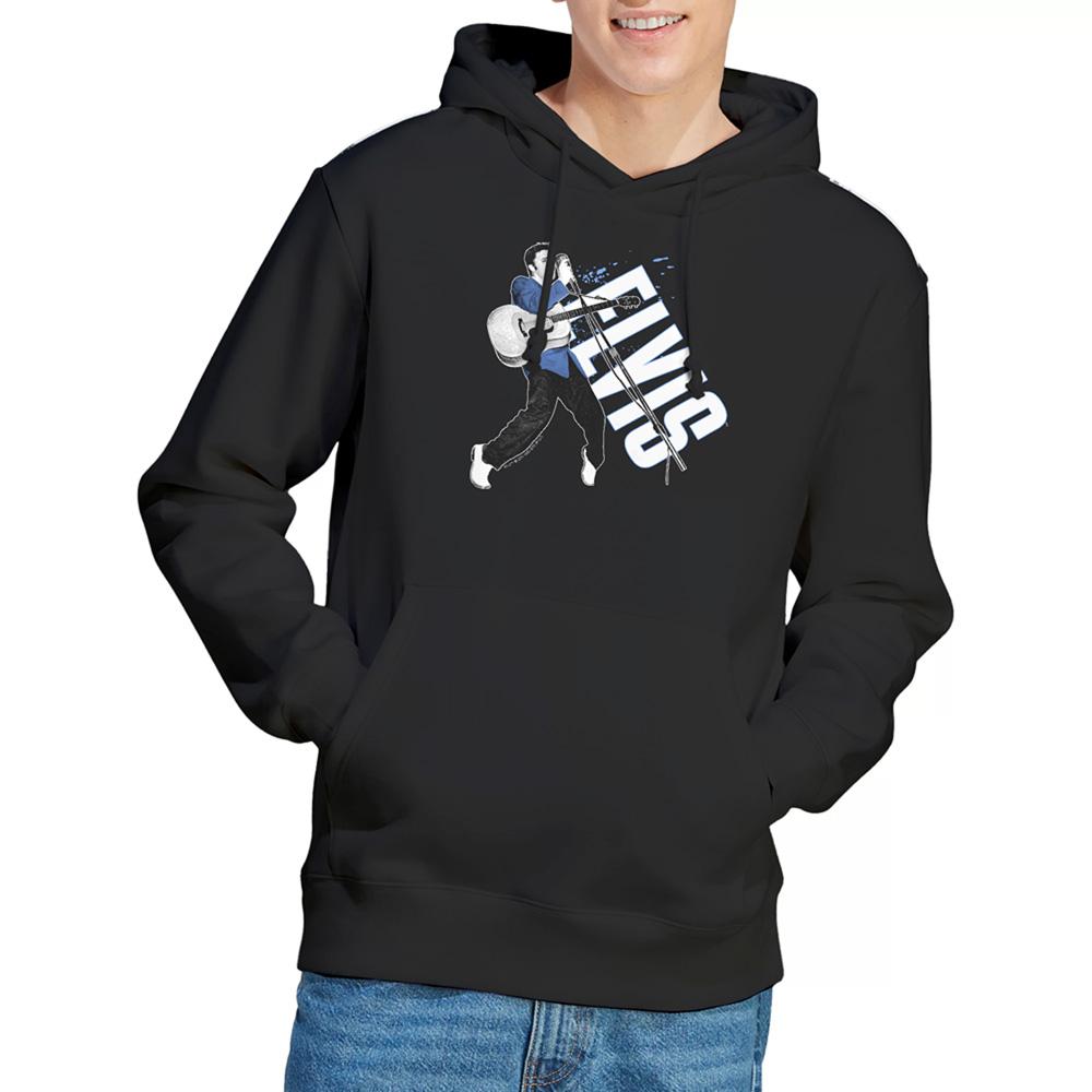 Black - Back - Elvis Presley Unisex Adult On His Toes Hoodie