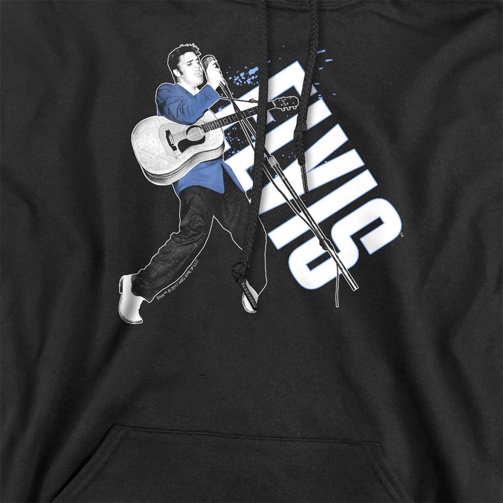 Black - Side - Elvis Presley Unisex Adult On His Toes Hoodie