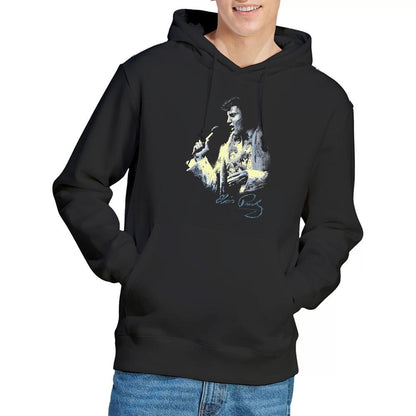 Black - Back - Elvis Presley Unisex Adult Painted King Hoodie