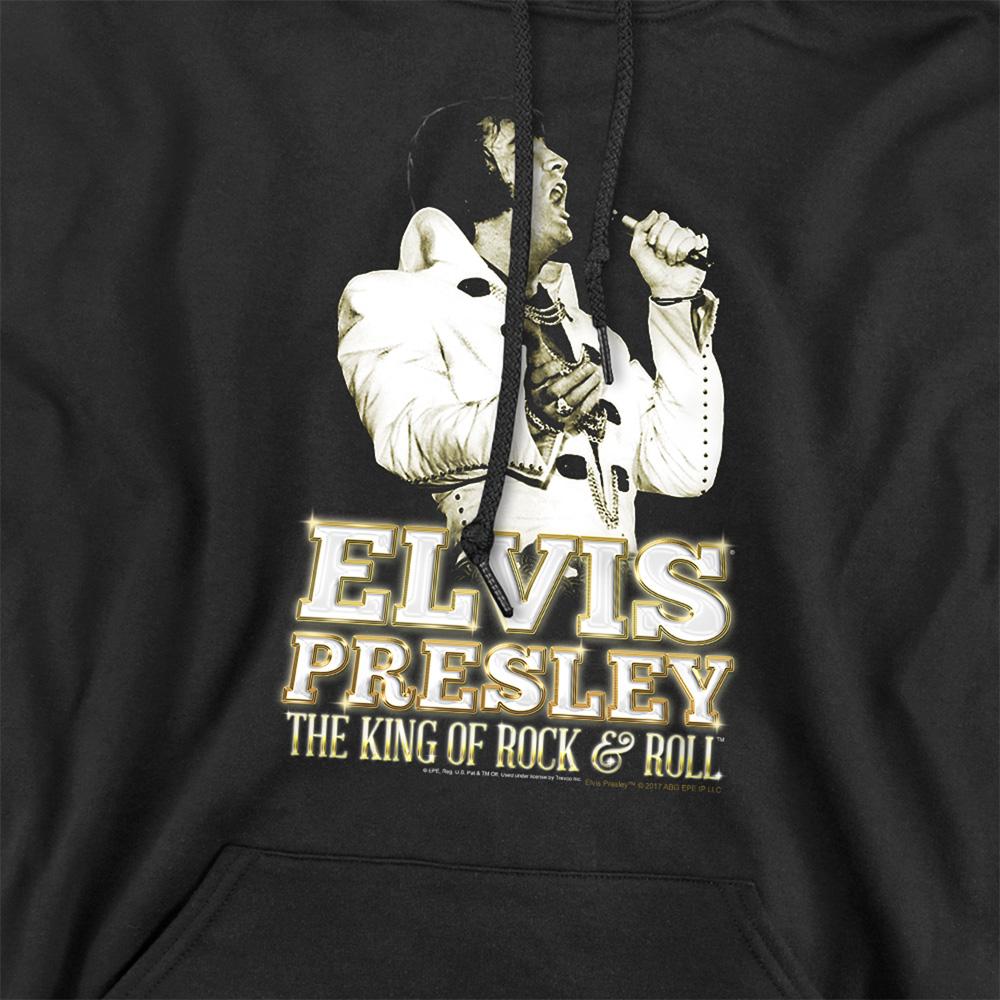 Black - Side - Elvis Presley Unisex Adult Golden Hoodie