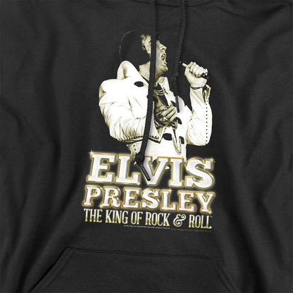 Black - Side - Elvis Presley Unisex Adult Golden Hoodie