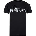 Black-White - Front - The Flintstones Mens Logo T-Shirt
