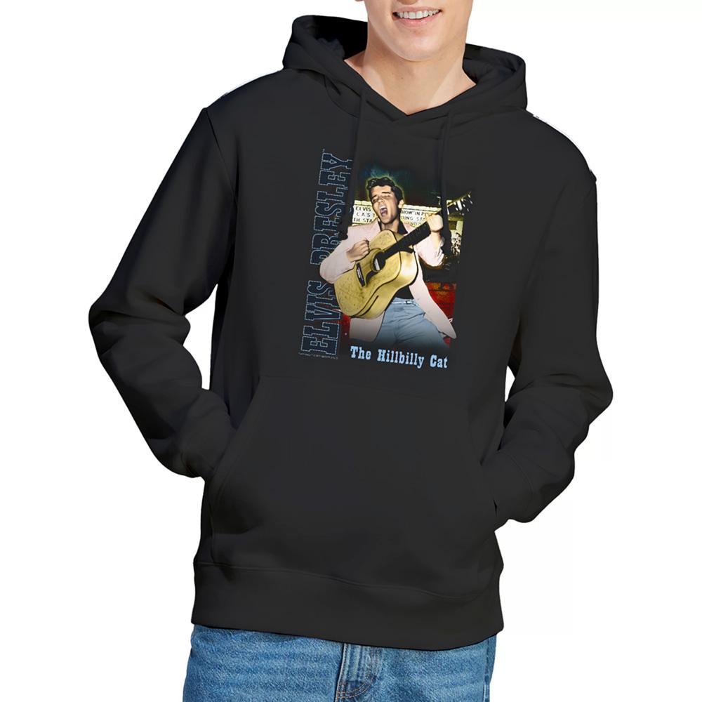 Black - Back - Elvis Presley Unisex Adult Memphis Hoodie