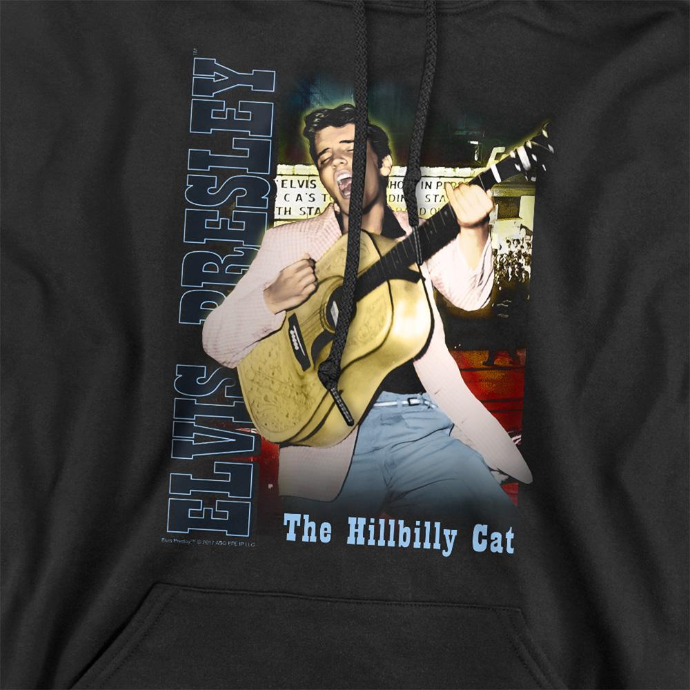 Black - Side - Elvis Presley Unisex Adult Memphis Hoodie