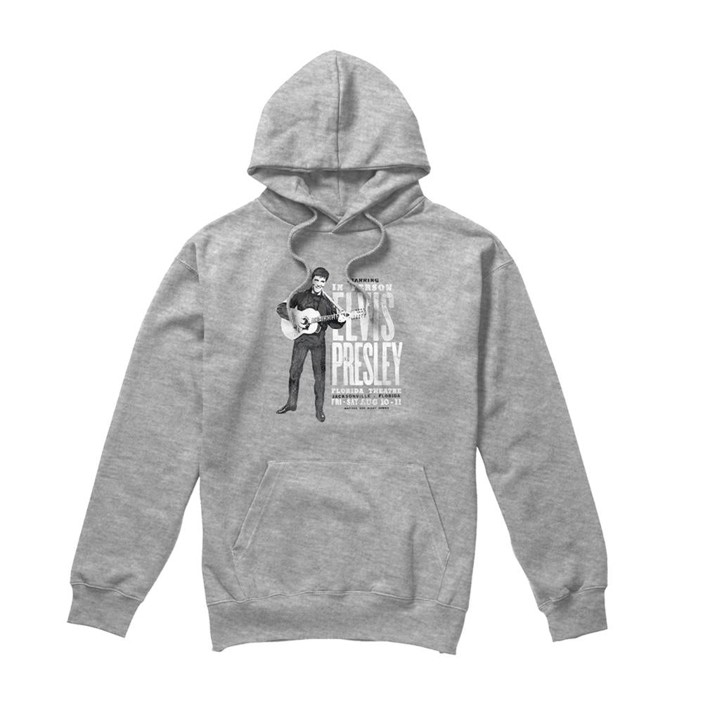 Athletic Heather - Front - Elvis Presley Unisex Adult In Person Hoodie